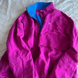 Figs Vibrant Pink Jacket with Blue Lining